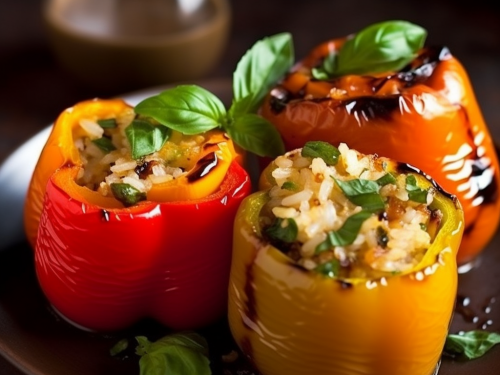 Vegetarian Grilled Stuffed Bell Peppers Recipe