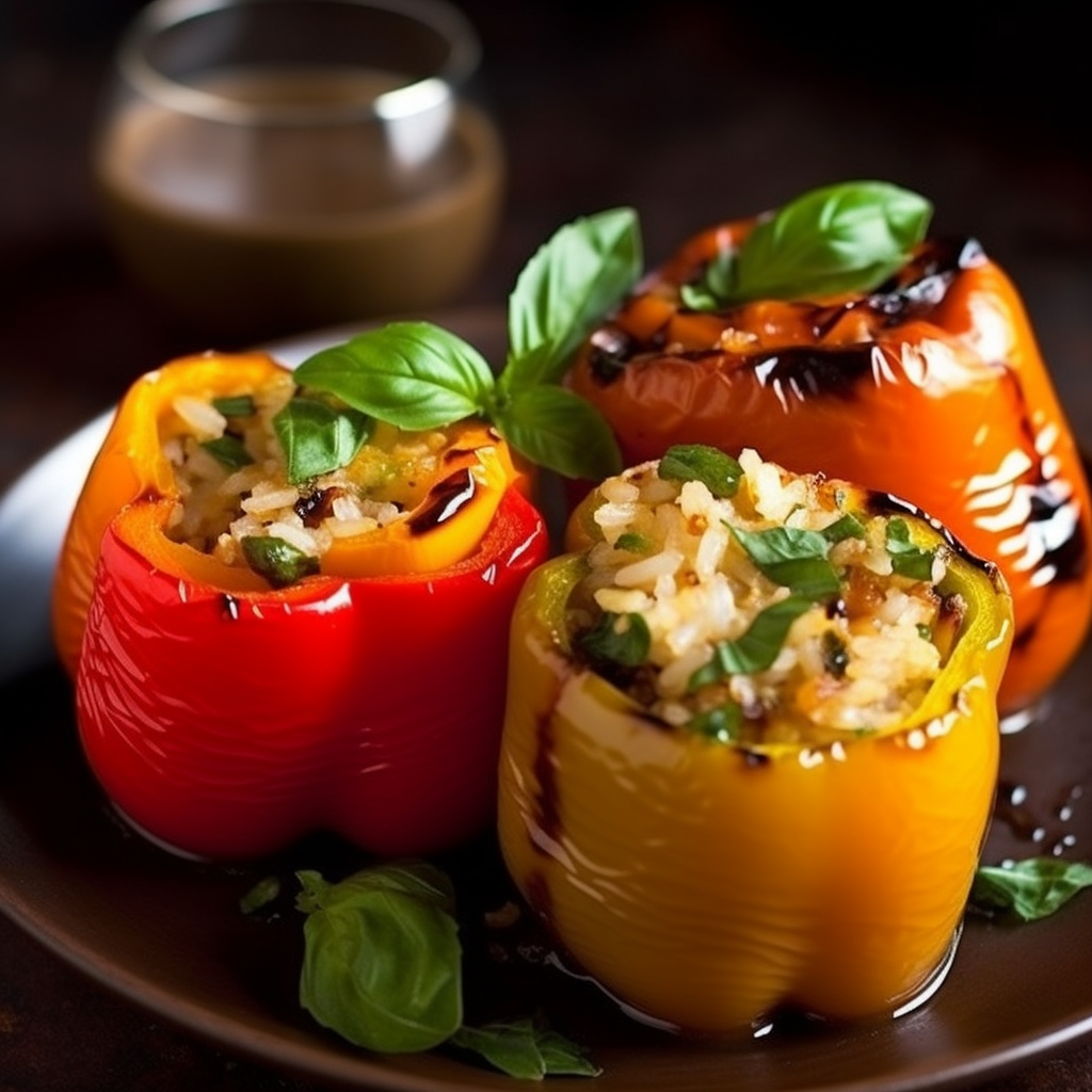 Vegetarian Grilled Stuffed Bell Peppers Recipe
