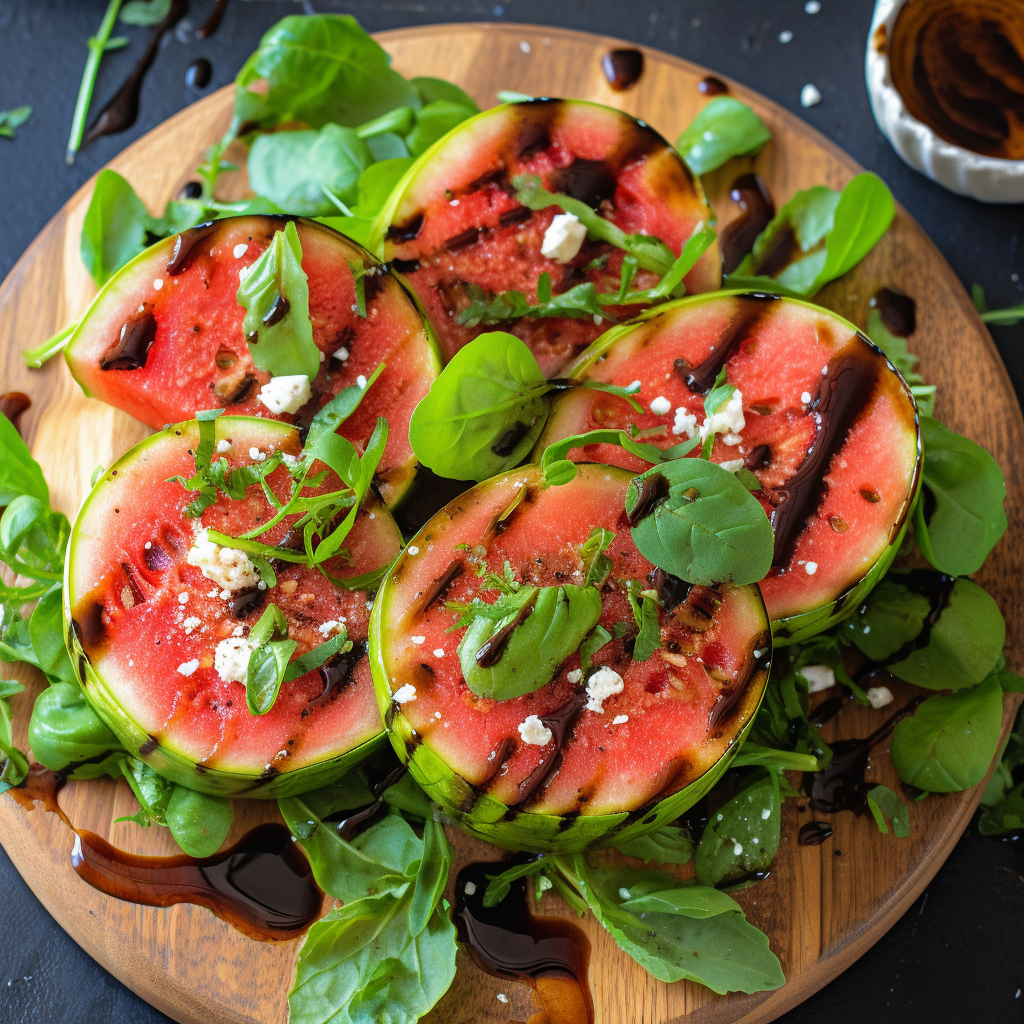 Vegetarian Grilled Watermelon Salad Recipe