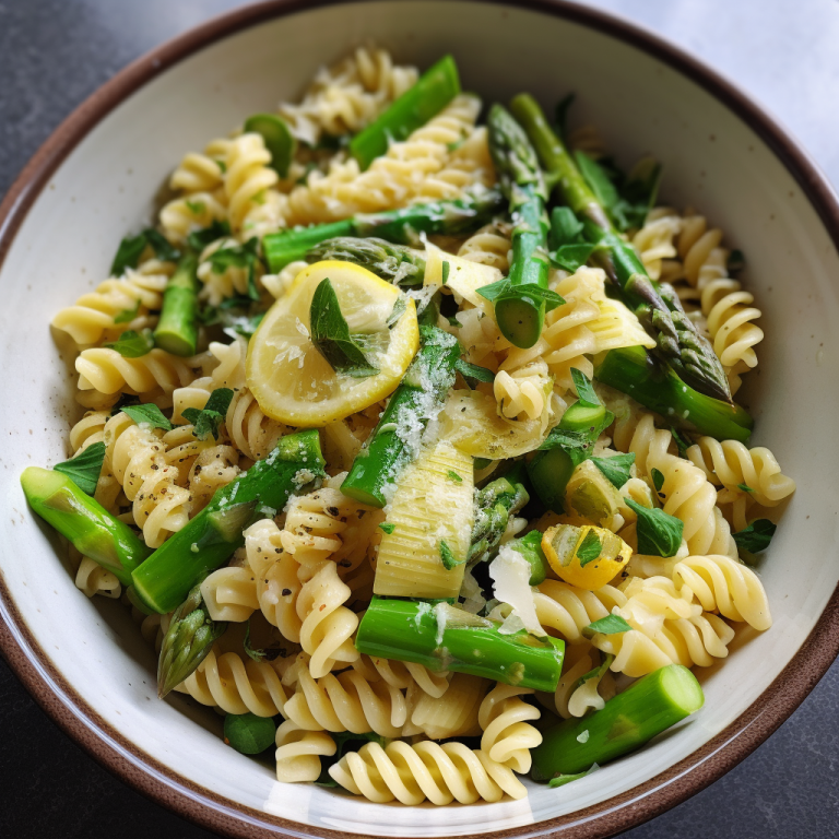 Vegetarian Lemon Asparagus Pasta Recipe Recipe