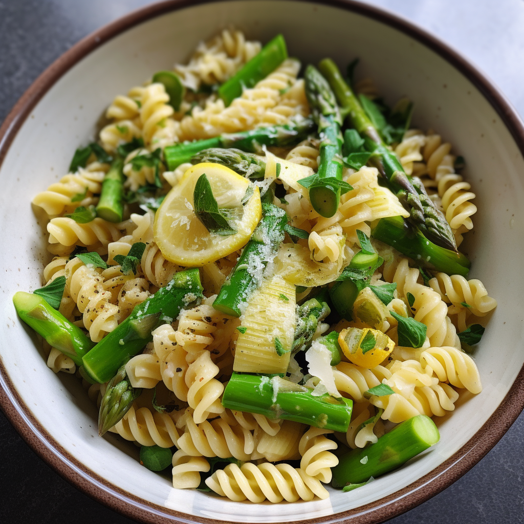 Vegetarian Lemon Asparagus Pasta Recipe