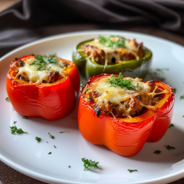 Vegetarian Low Carb Stuffed Bell Peppers Recipe Recipe