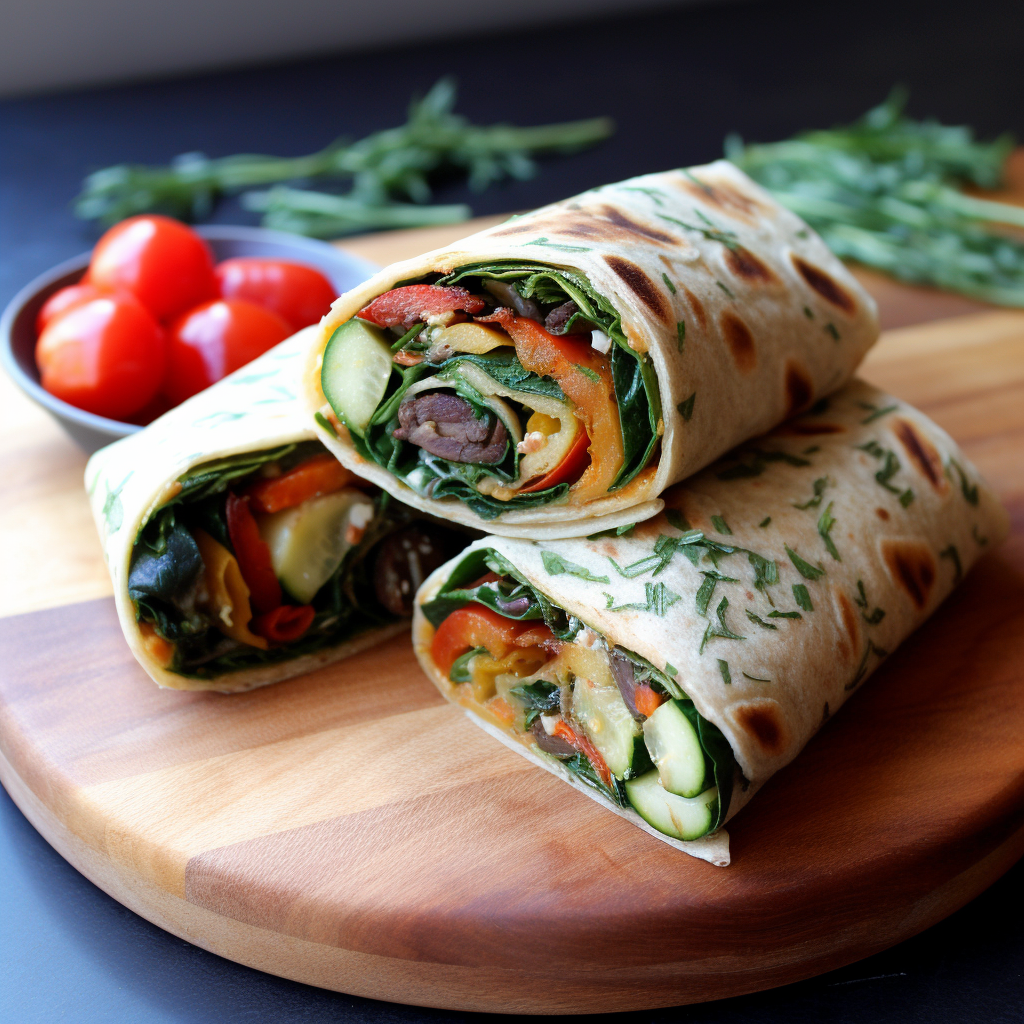Vegetarian Mediterranean Veggie Wrap Recipe