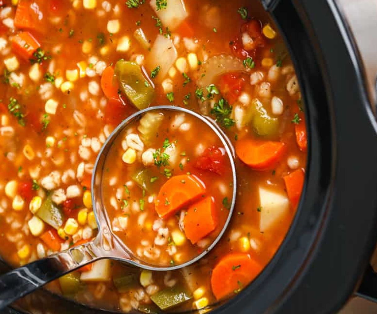 Vegetarian Slow Cooker Barley Stew Recipe Recipe
