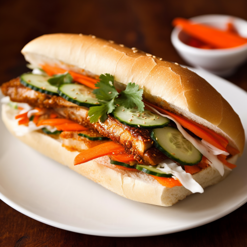 Vegetarian Tofu Banh Mi Sandwich Recipe