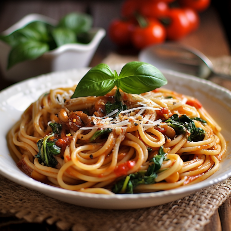 Vegetarian Tomato Basil Pasta Recipe Recipe