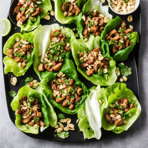 Water Chestnut and Chicken Lettuce Wraps Recipe