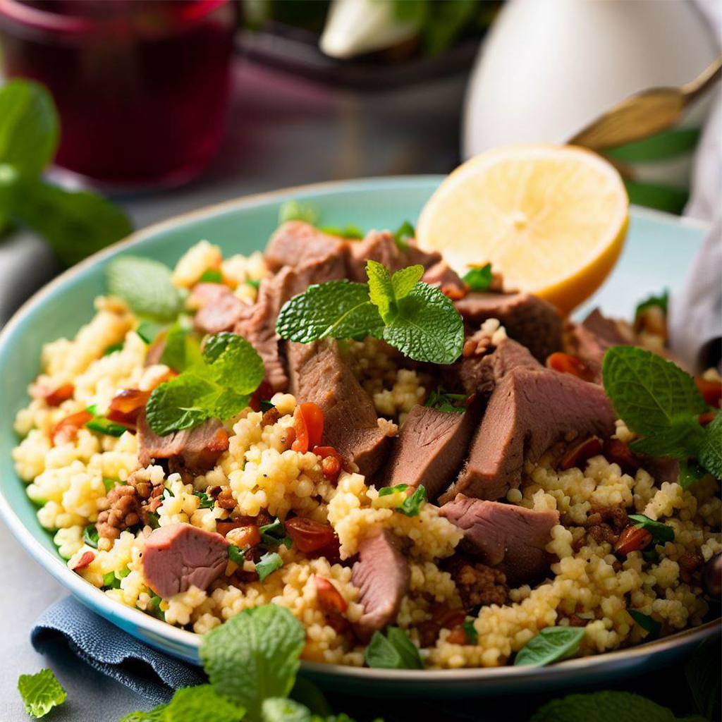 Easter Leftover Lamb and Mint Couscous Salad