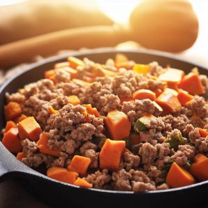 Ground Pork and Sweet Potato Hash