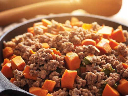 Ground Pork and Sweet Potato Hash