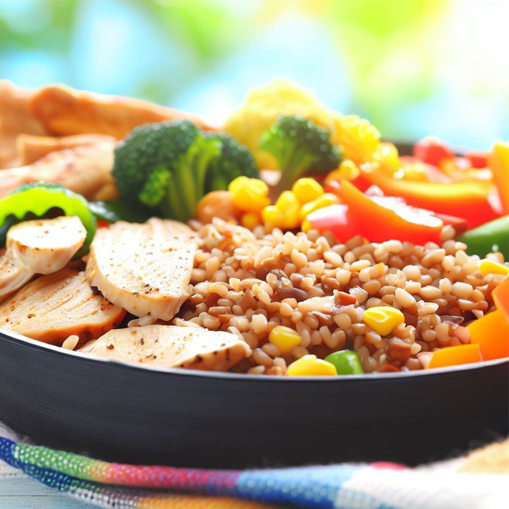 Whole Grain Chicken and Vegetable Skillet