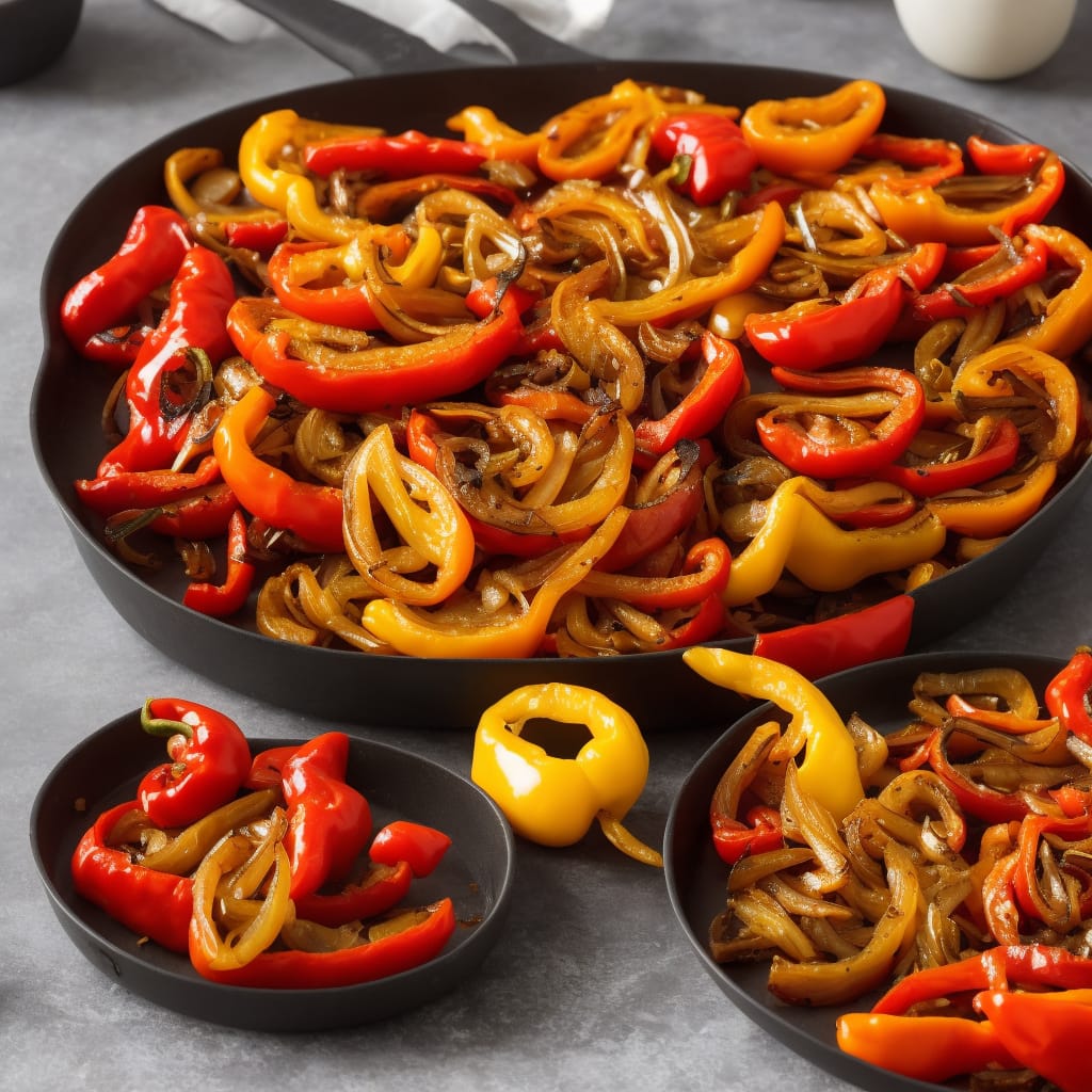 Air-Fried Roasted Sweet Peppers and Onions Recipe