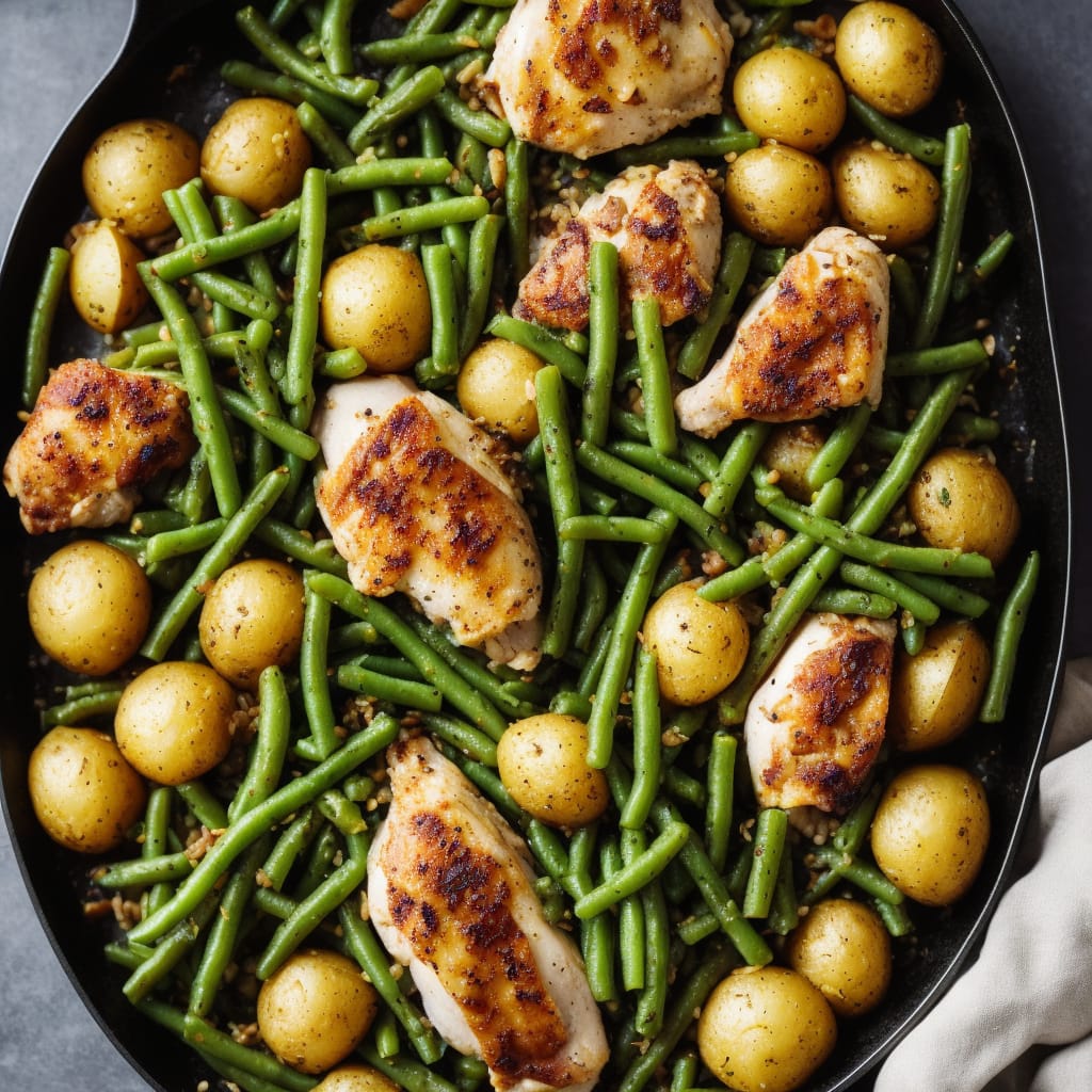 All-in-one Chicken, Potatoes & Green Beans