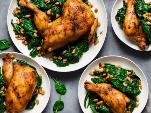 All-in-One Chicken with Wilted Spinach