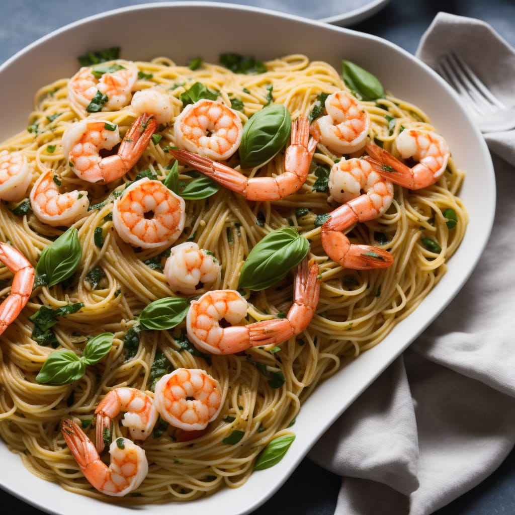 Angel Hair Pasta with Shrimp and Basil