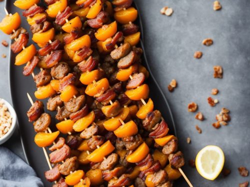 Apricot, Bacon & Sausage Skewers