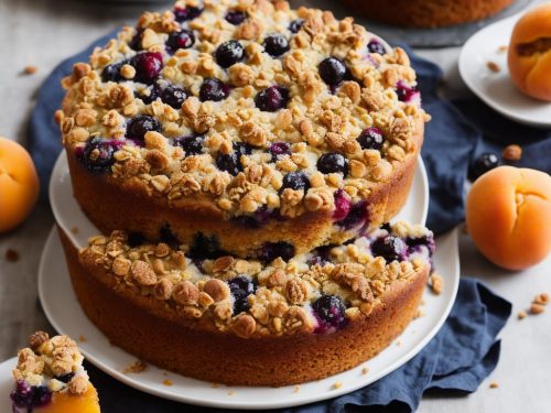 Apricot & Blueberry Crumble Cake
