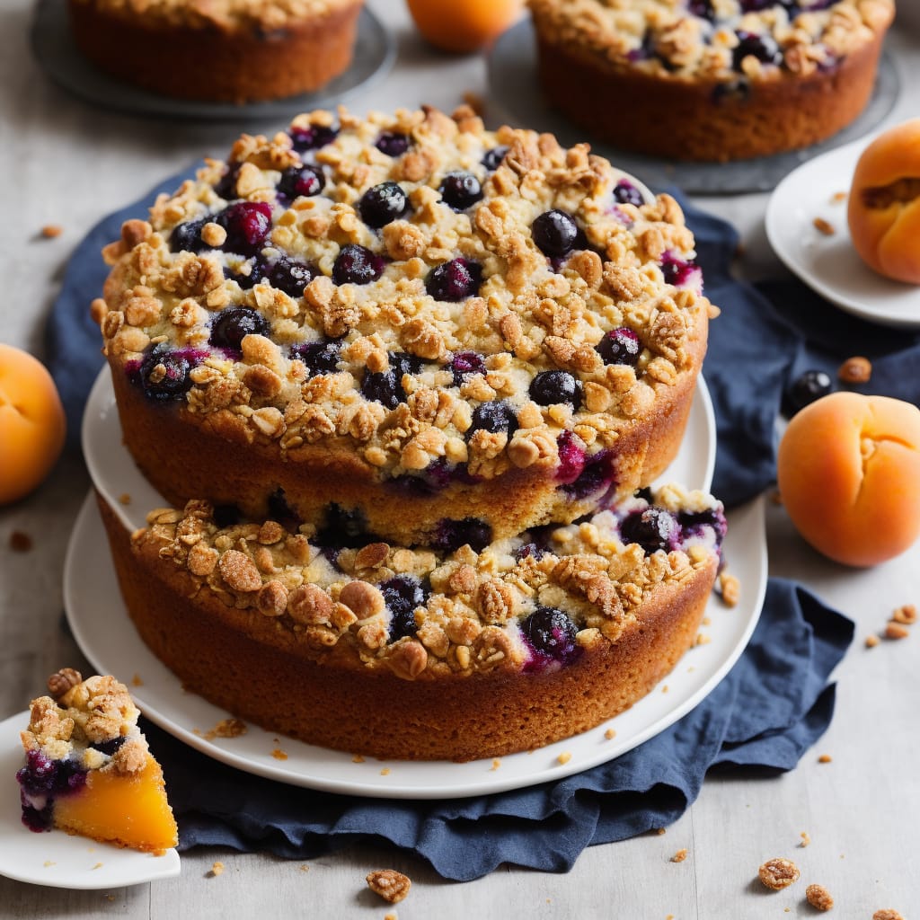 Red Currant and Apricot Crumble Cake - BAKE & NOURISH