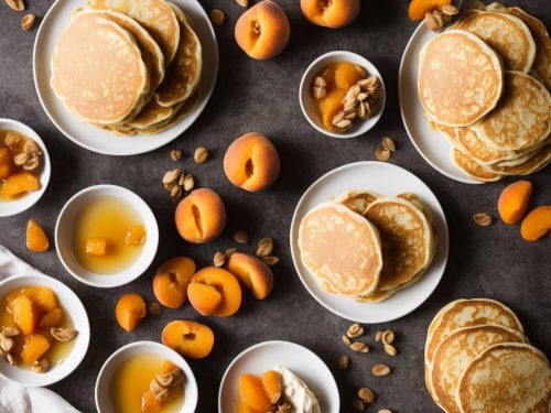 Apricot Pancakes with Honey Butter