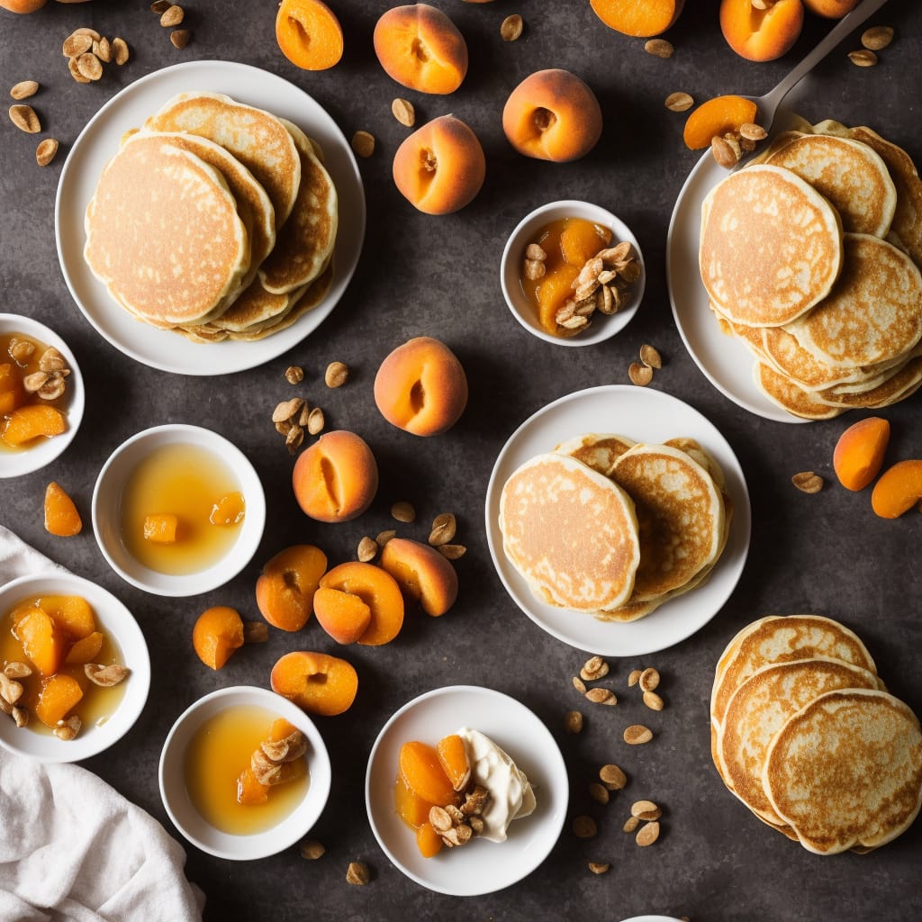 Apricot Pancakes with Honey Butter
