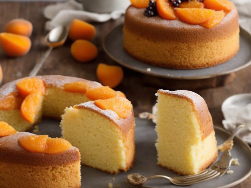 Apricot & Ratafia Sponge Cake