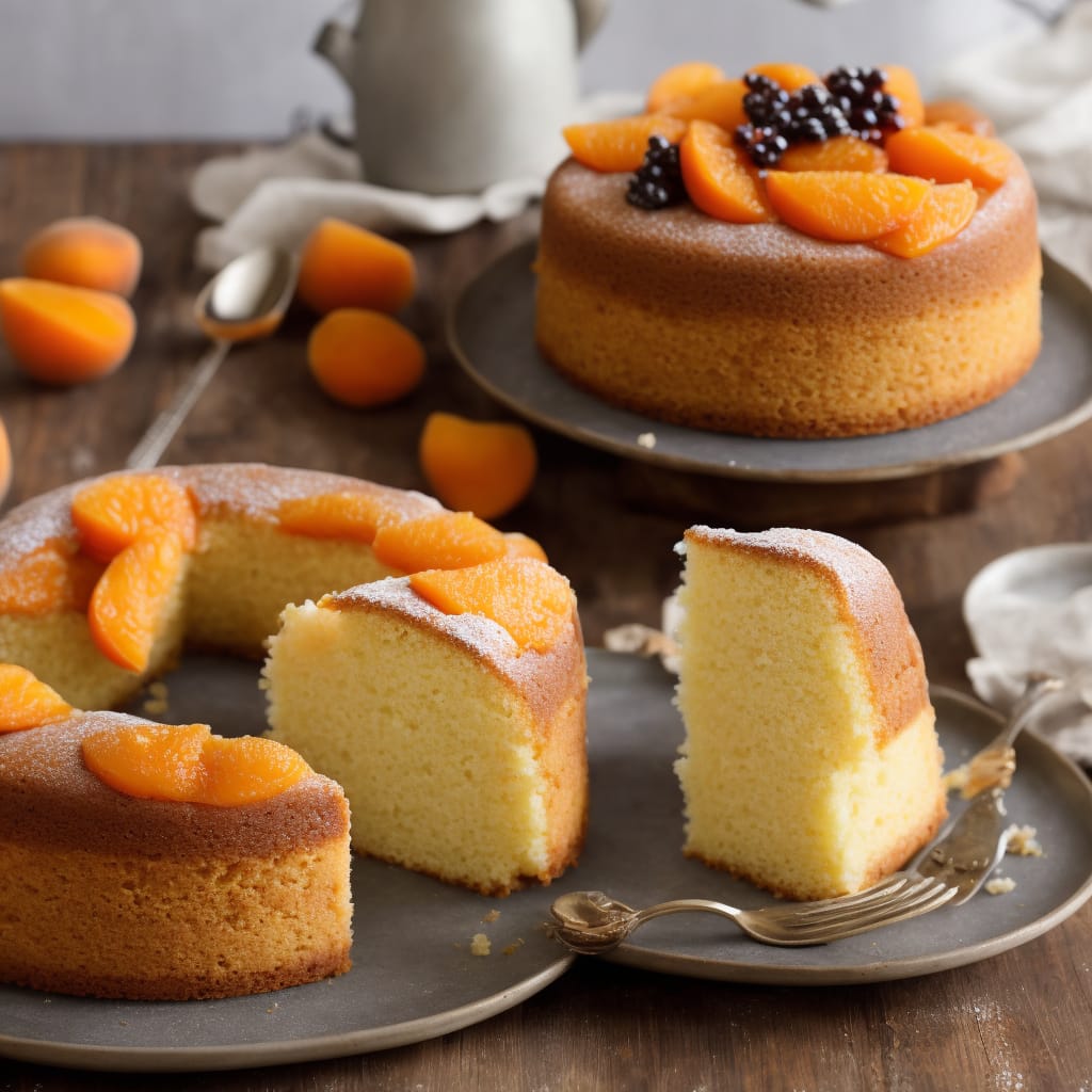 Apricot & Ratafia Sponge Cake