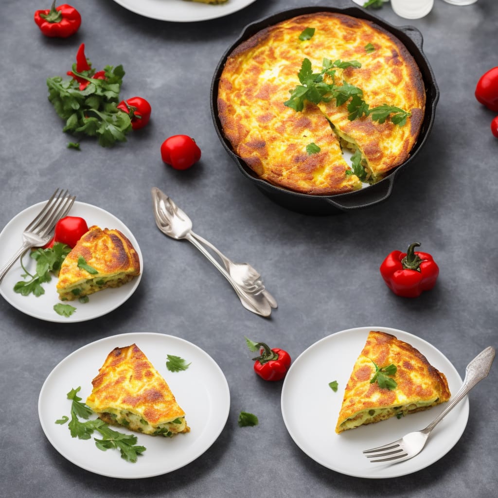 Artichoke & Roasted Red Pepper Soufflé Omelette