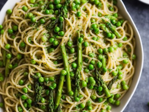 Asparagus & Lemon Spaghetti with Peas