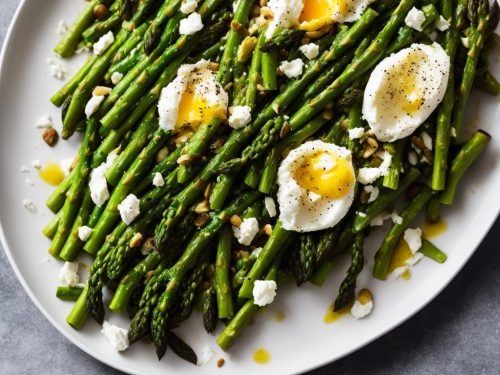 Asparagus Salad with a Runny Poached Egg