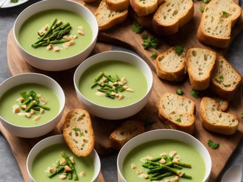 Asparagus Soup with Tartines