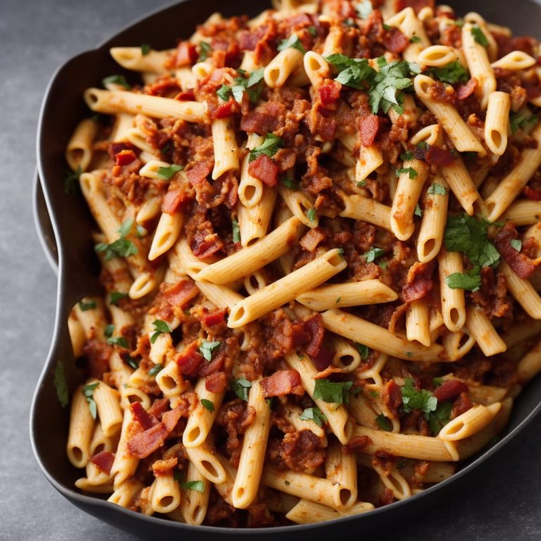 Aubergine, Chilli & Bacon Pasta Recipe