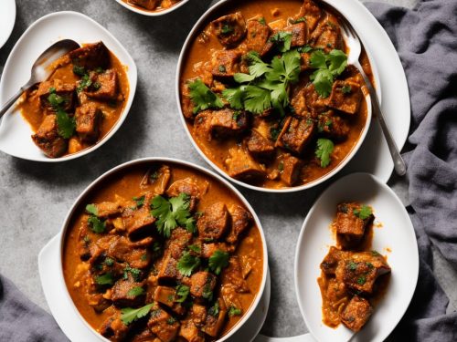 Aubergine Curry with Lamb Cutlets