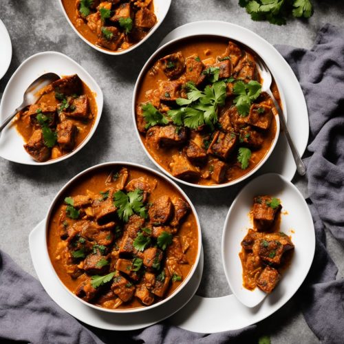 Aubergine Curry with Lamb Cutlets Recipe