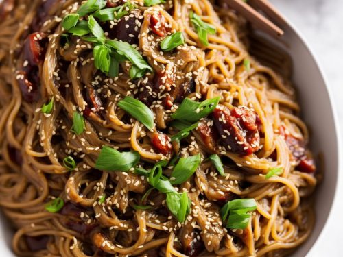 Aubergine & Sesame Dan-Dan-Style Noodles