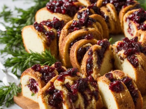 Babka Wreath Grazing Board with Cheese & Spiced Cranberry Jam