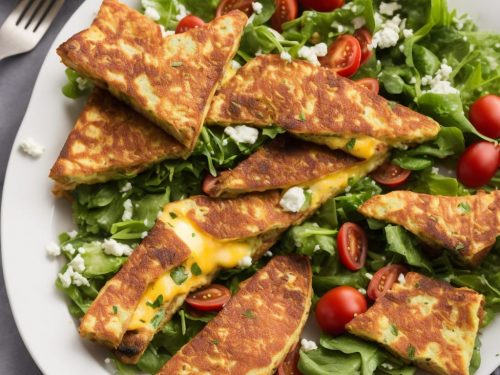 Bacon & Brie Omelette Wedges with Summer Salad