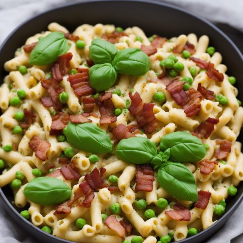 Bacon, Pea & Basil Macaroni Recipe