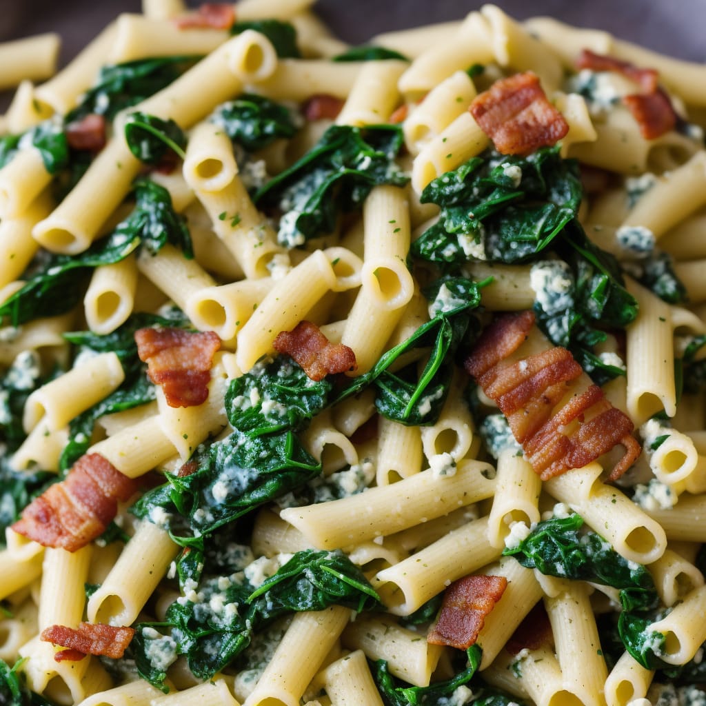 Bacon, Spinach & Gorgonzola Pasta