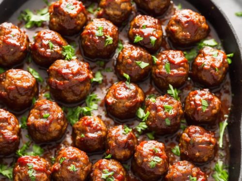 Bacon-Wrapped, Cheese-Stuffed, Smoky Barbecue Meatballs