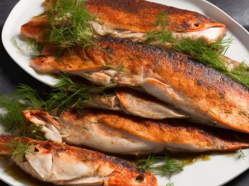Baked Anchovy-Stuffed Red Mullet with Fennel