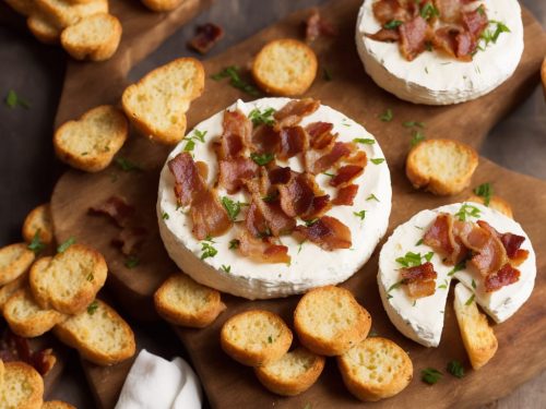 Baked Camembert with Bacon-Wrapped Breadsticks