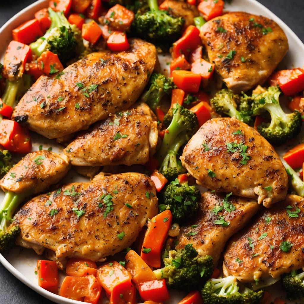 Baked Chicken Breasts and Vegetables