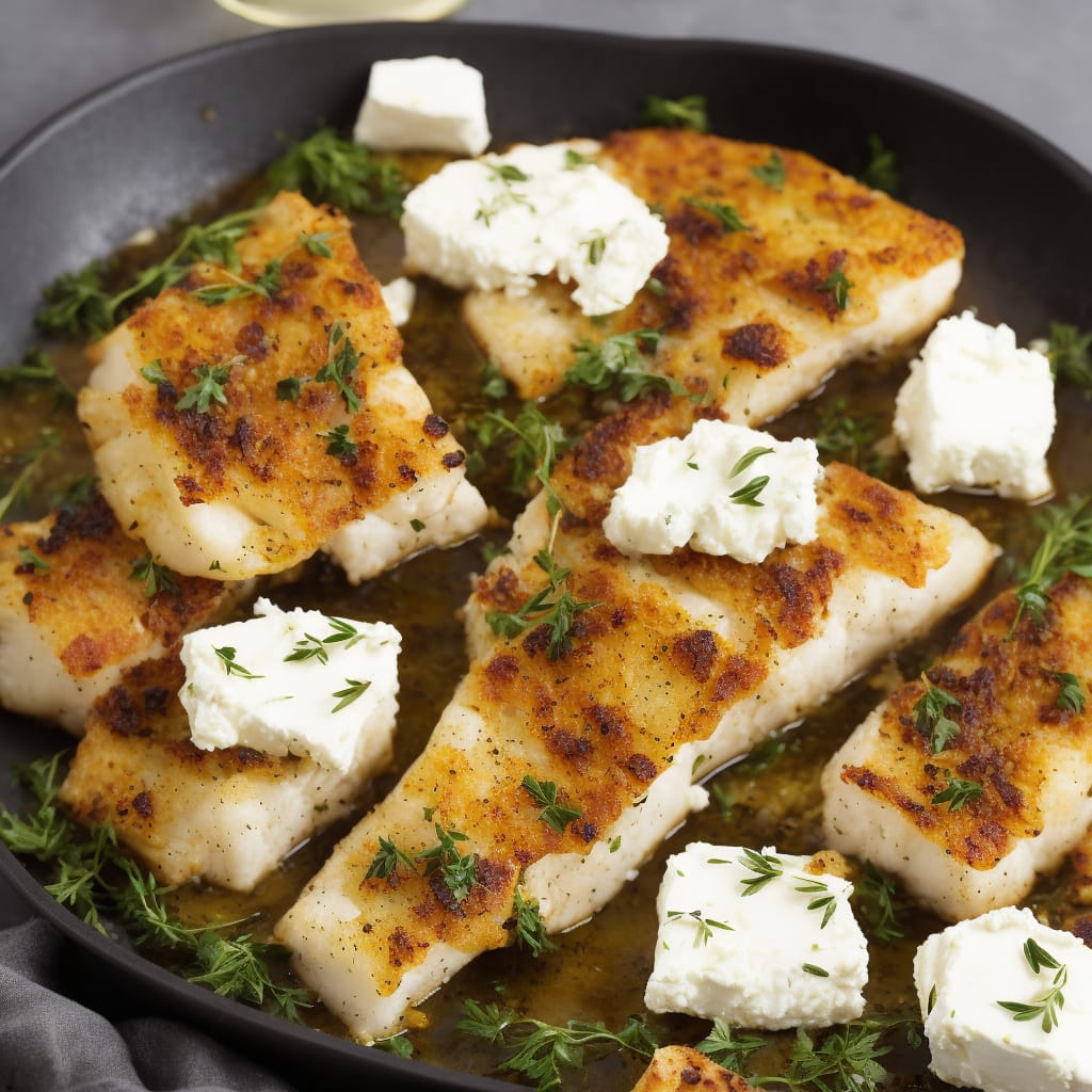 Baked Cod with Goat's Cheese & Thyme