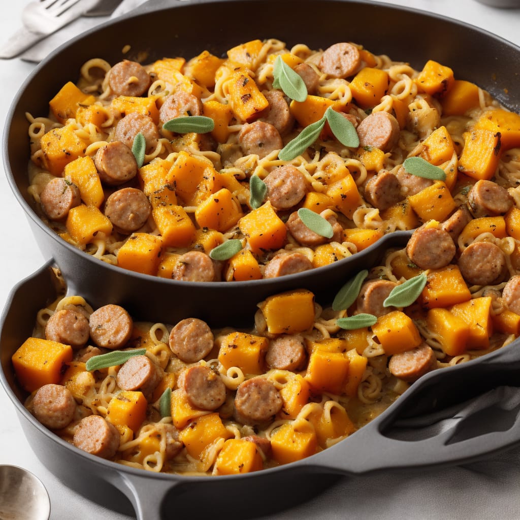 Baked Conchiglioni with Sausage, Sage & Butternut Squash