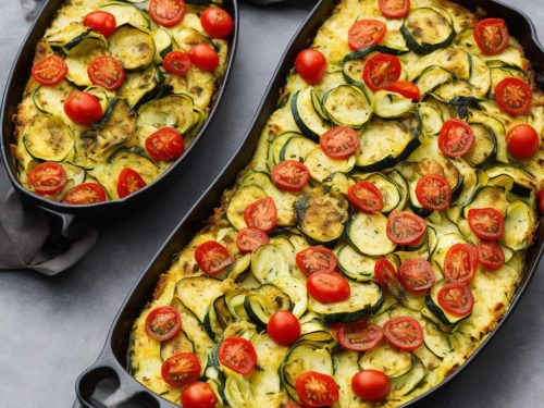 Baked courgette & tomato gratin