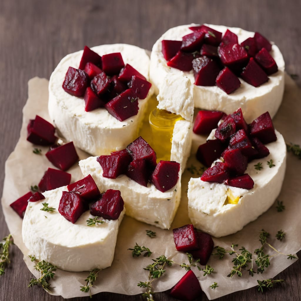 Baked Goat's Cheese with Beetroot, Honey & Thyme