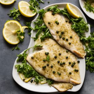 Baked Lemon Sole with Lemon & Caper Paste
