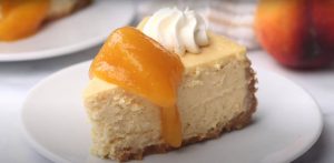 Baked Peach Cheesecake
