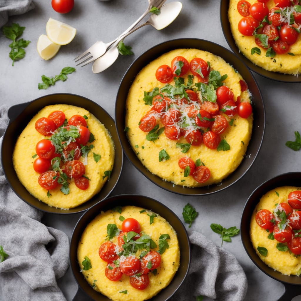 Baked Polenta with Fresh Tomatoes and Parmesan