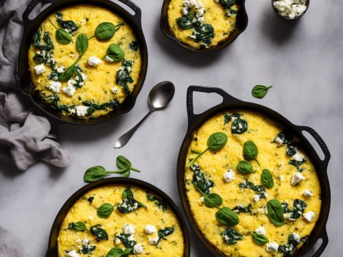 Baked Polenta with Spinach & Goat's Cheese